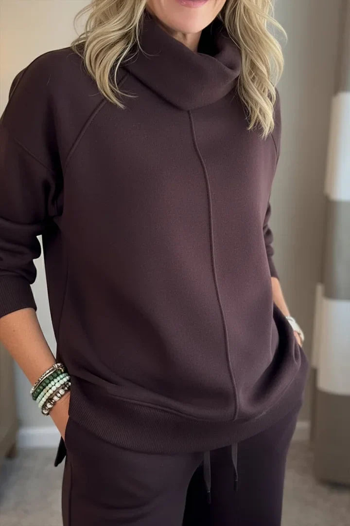Quinn – Casual Turtleneck Two-Piece Set