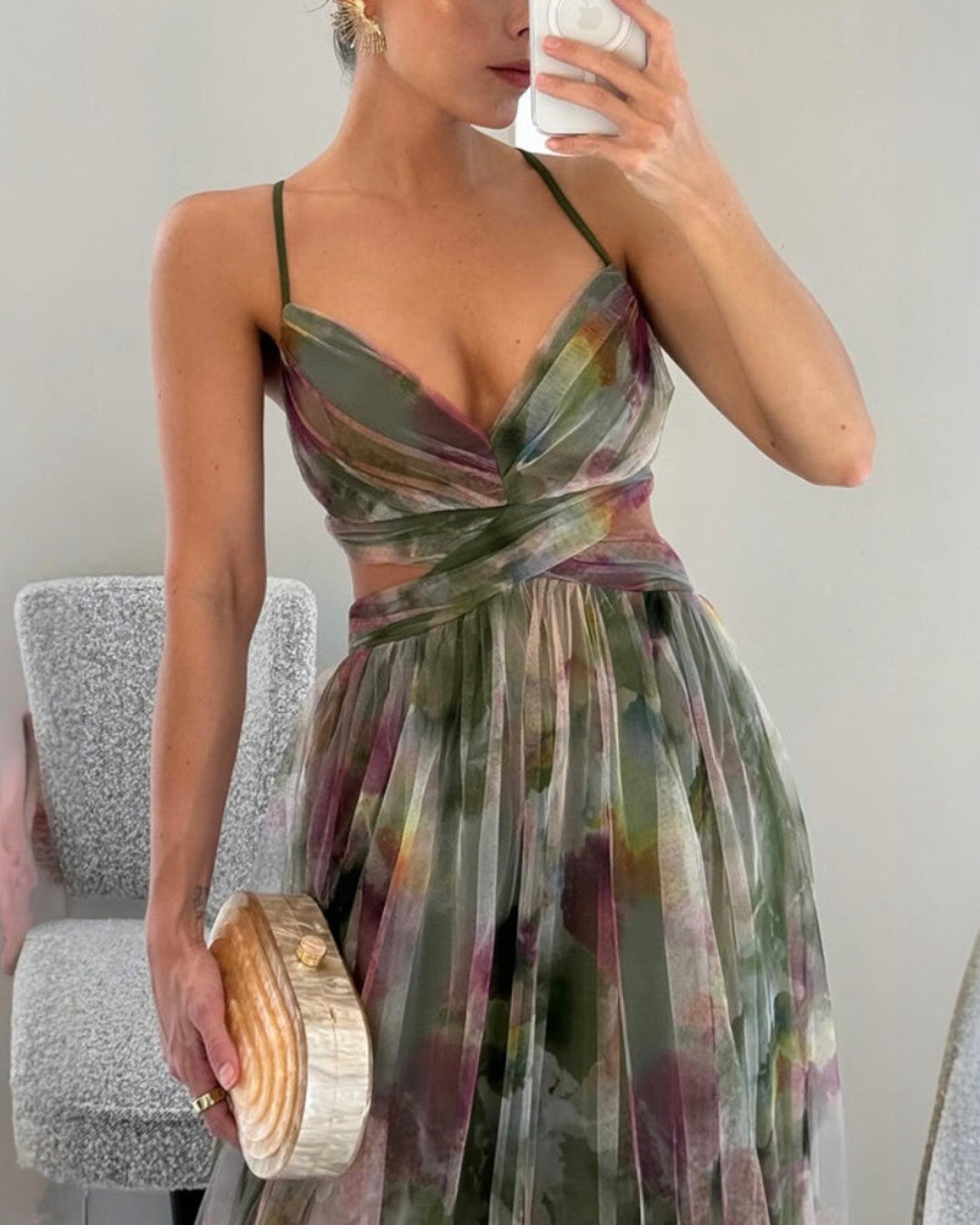 Claudia |™ Enchanting Long Dress with Floral Print