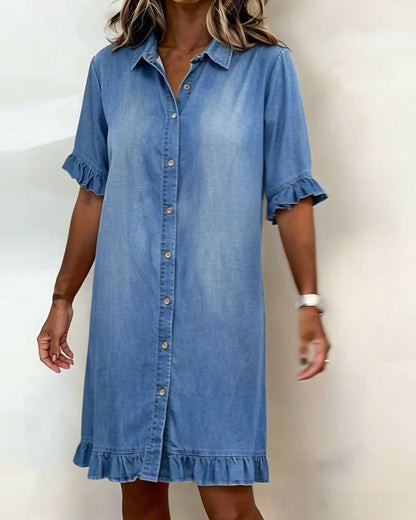 P&C Newcastle | Comfortable Denim Dress with Flattering Ruching