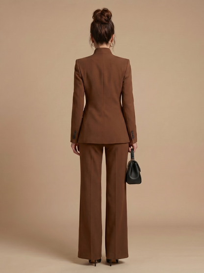 Delta | Structured Stand Collar Tailored Suit