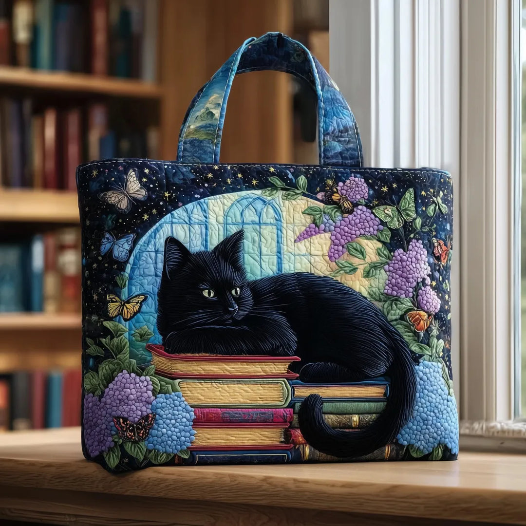 Chat Noir Artisan Tote Bag on Books