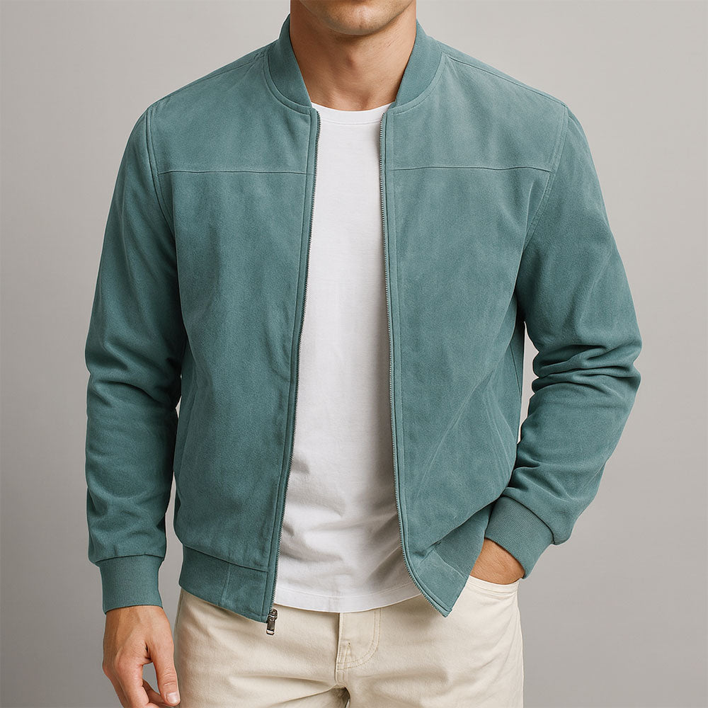 Fergus - Suede Bomber Jacket