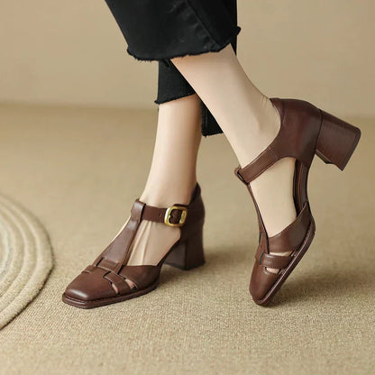BELLIORA | SQUARE TOE SUMMER SANDALS