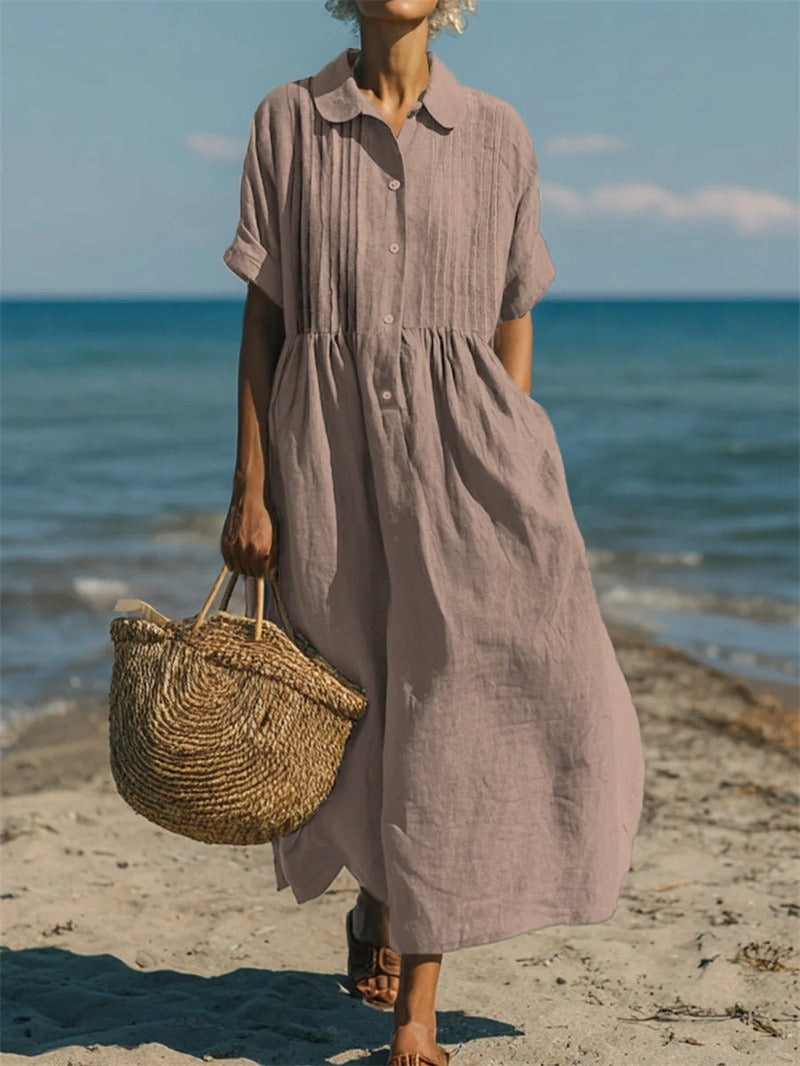 ELEGANT LINEN DRESS FOR WOMEN