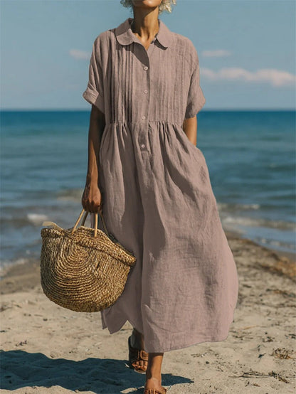 ELEGANT LINEN DRESS FOR WOMEN