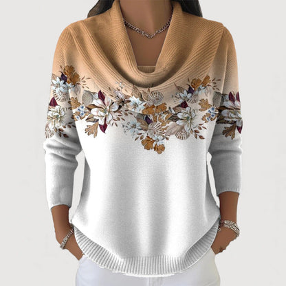 Margaret – Floral Cowl Jumper