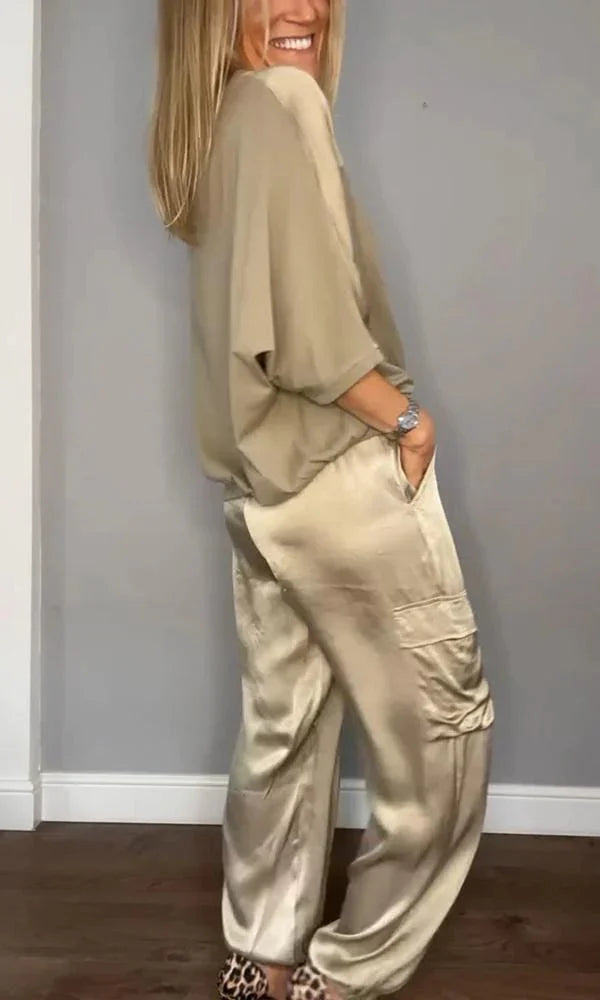 Margaret - Elegant Satin Set