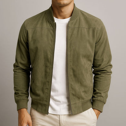 Fergus - Suede Bomber Jacket