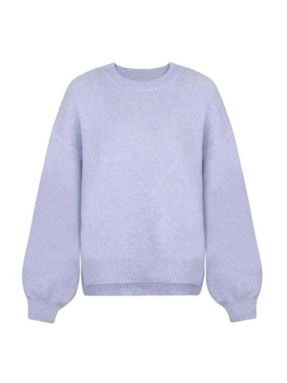 Edwina - Drop Shoulder Split Hem Sweater