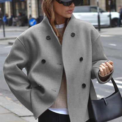 BINI™ - Cozy Long Sleeve Stand Collar Coat