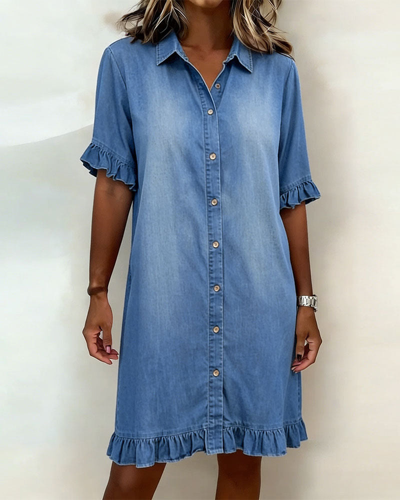 P&C Newcastle | Comfortable Denim Dress with Flattering Ruching
