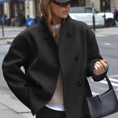 BINI™ - Cozy Long Sleeve Stand Collar Coat