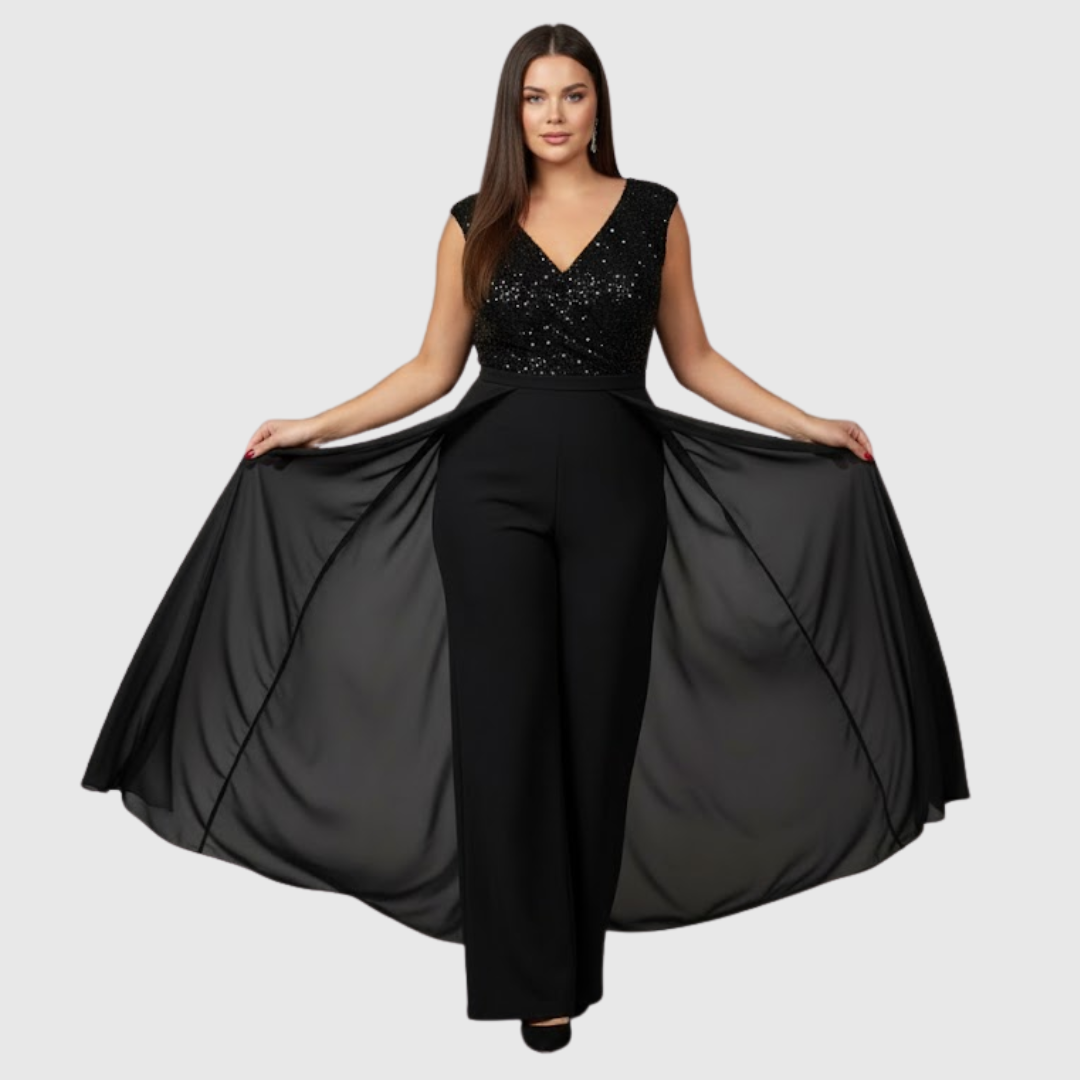 ZORAIDA QUINN | STYLISH SLEEVELESS JUMPSUIT DRESS