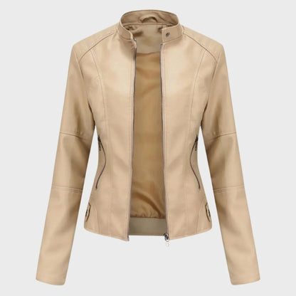 Sarah – Casual leather jacket for effortless elegance