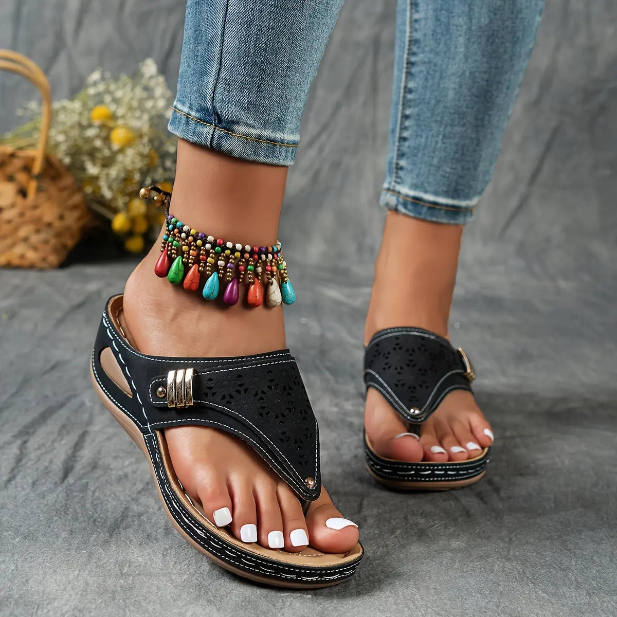 Elinor – Wedge Toe Sandals for Women
