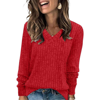 Barbara - V Neck Oversized Knit Sweater