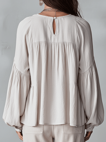 Airy Vintage-Inspired Ruffle Bohemian Blouse