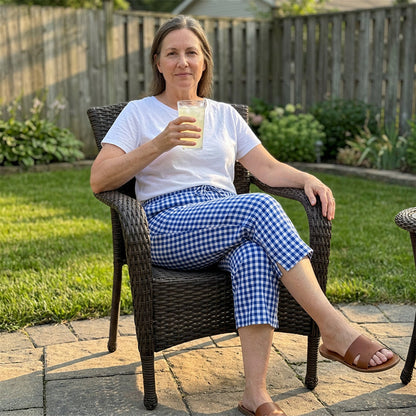 Natasha - Gingham Capri Trousers