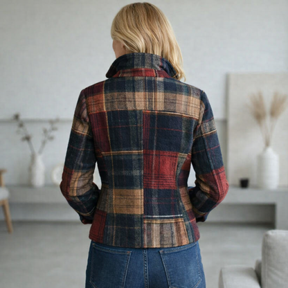 Penelope - Plaid Mid-Season Coat