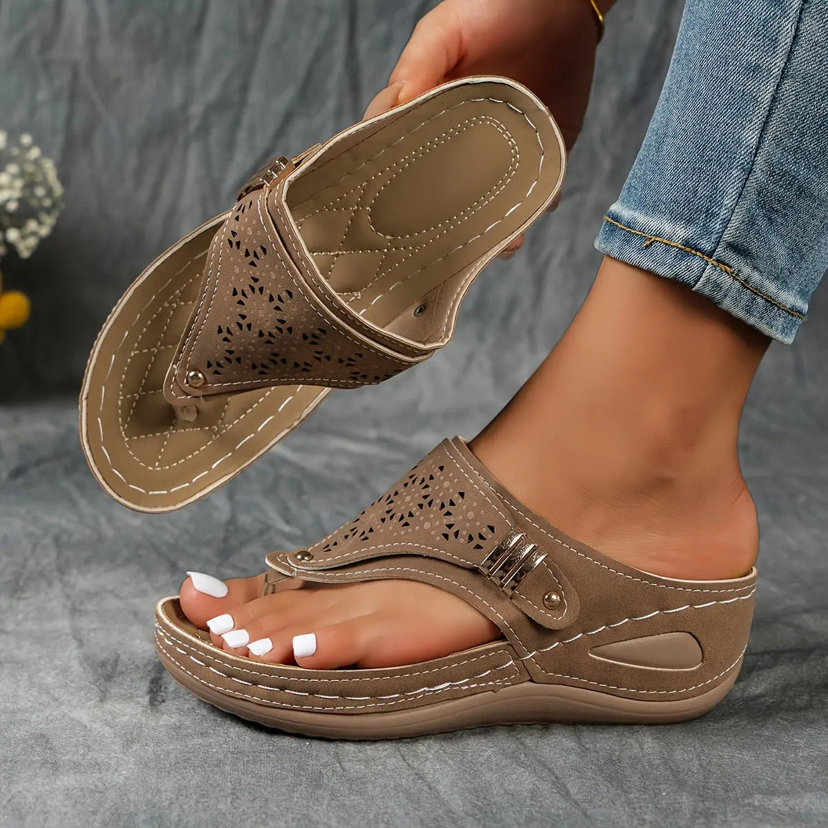 Elinor – Wedge Toe Sandals for Women