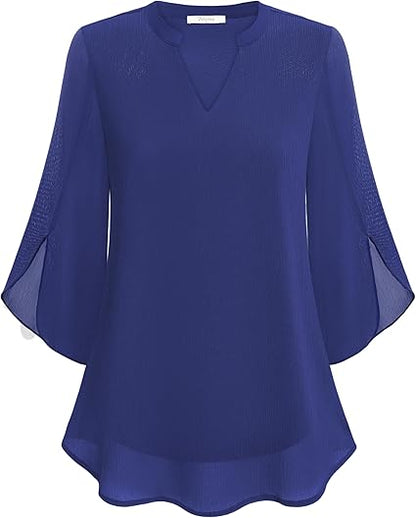 Women's Lightweight Blouse - Stylish Smart Casual Top