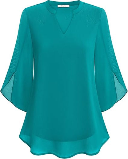 Women's Lightweight Blouse - Stylish Smart Casual Top
