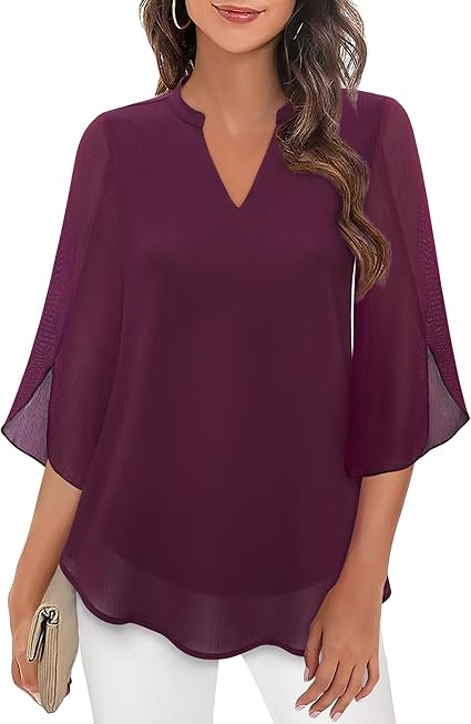 Women's Lightweight Blouse - Stylish Smart Casual Top