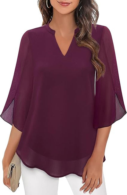 Women's Lightweight Blouse - Stylish Smart Casual Top