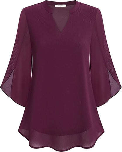 Women's Lightweight Blouse - Stylish Smart Casual Top