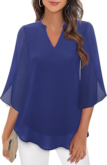 Women's Lightweight Blouse - Stylish Smart Casual Top