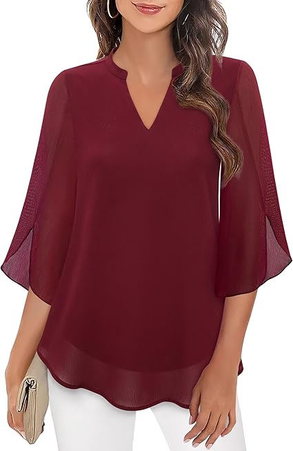 Women's Lightweight Blouse - Stylish Smart Casual Top