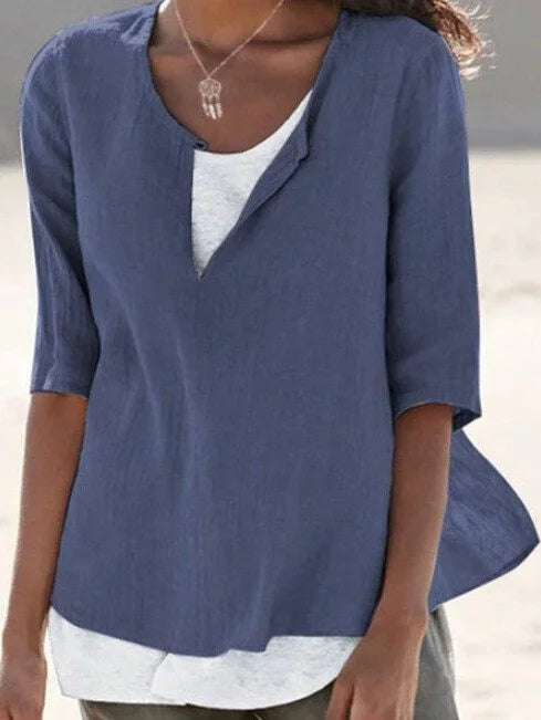 Women's Casual Layered Summer Blouse - Lightweight & Flowing