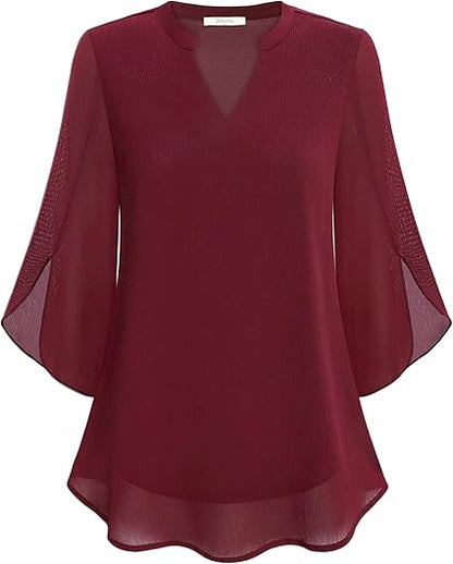 Women's Lightweight Blouse - Stylish Smart Casual Top