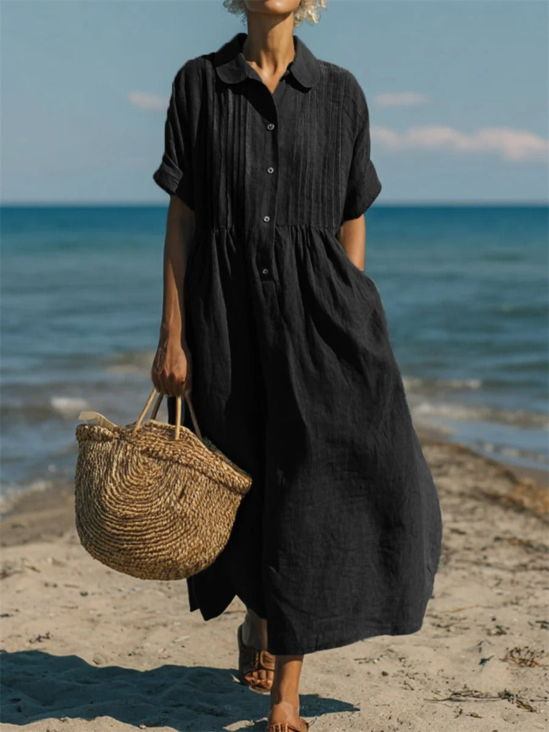 ELEGANT LINEN DRESS FOR WOMEN