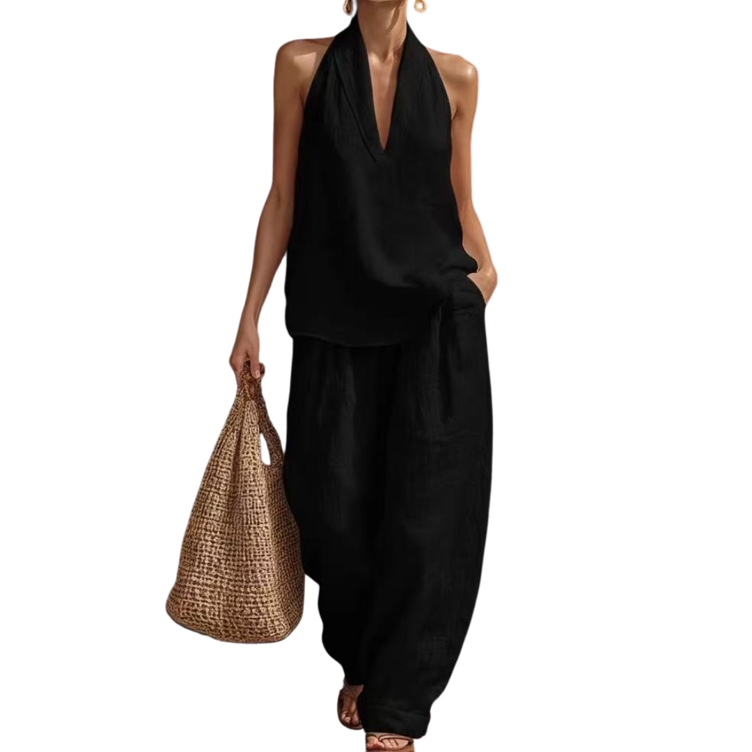 Ismerie – Breezy Halter Wide-Leg Two Piece Set
