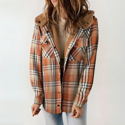 PERESA™ - Casual Long Sleeve Button Front Hooded Coat
