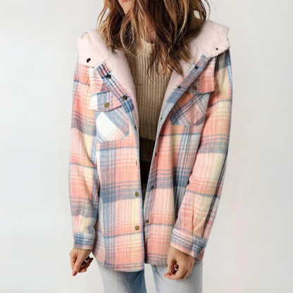 PERESA™ - Casual Long Sleeve Button Front Hooded Coat
