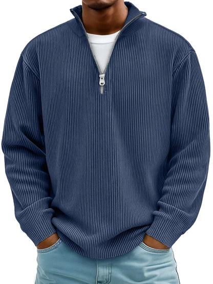Jude – Trendy Half-Zip Knitted Sweater