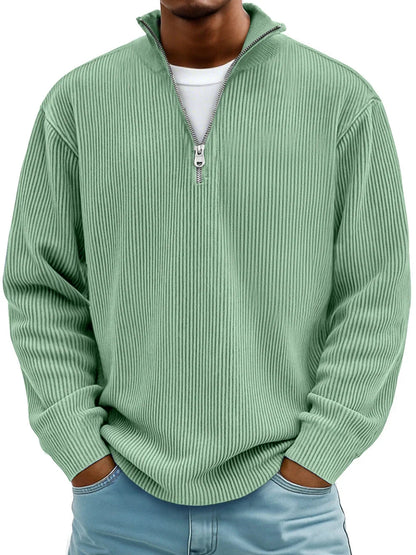 Jude – Trendy Half-Zip Knitted Sweater