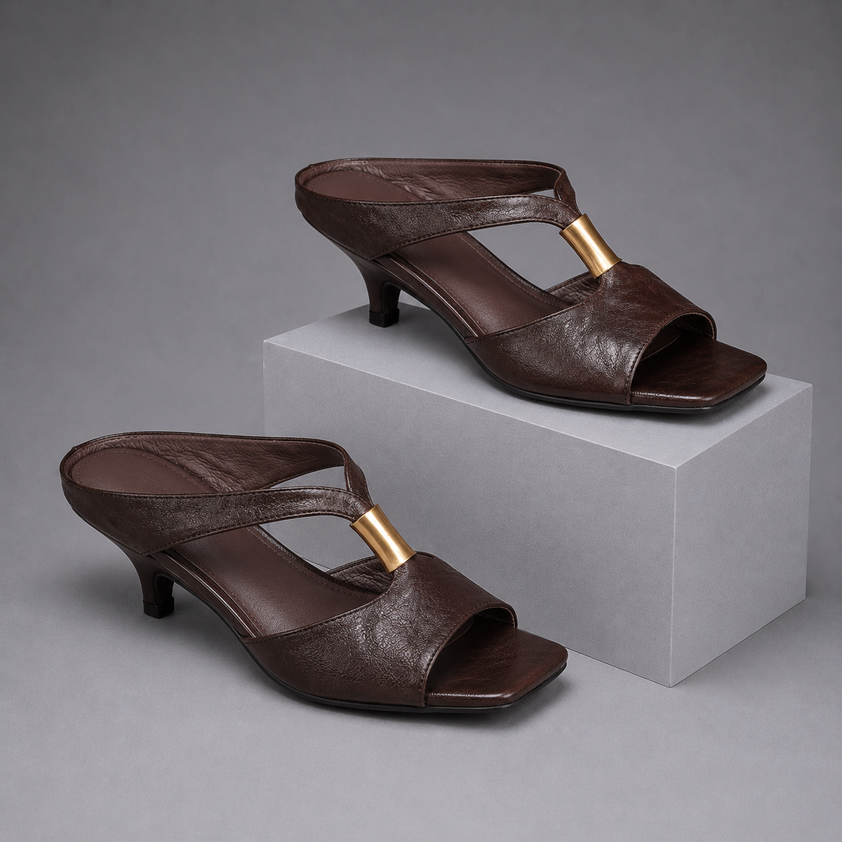 Nella Kitten Heel Mule Sandals