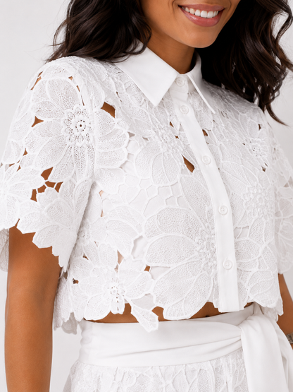 Tovi – Embroidered Two-Piece Lace Set