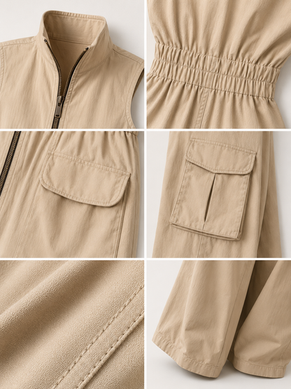 Bethany | Utility Cargo Jumpsuit