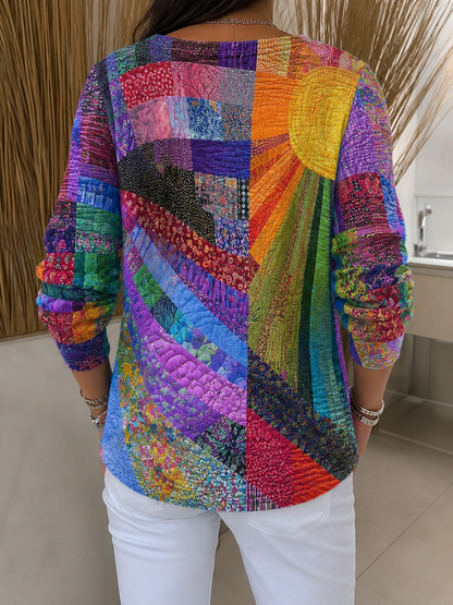Virtues | Multicolour Vintage V-Neck T-Shirt