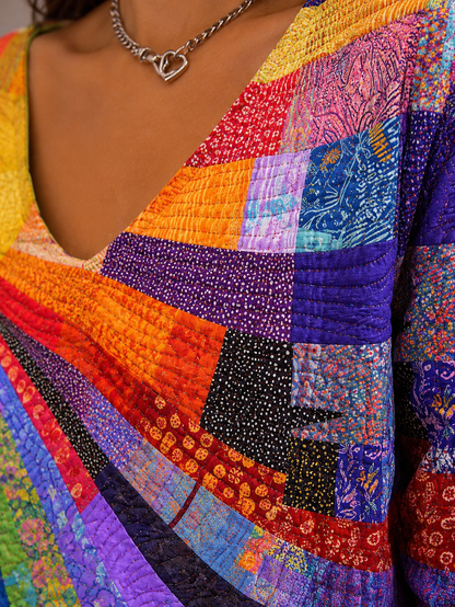 Virtues | Multicolour Vintage V-Neck T-Shirt