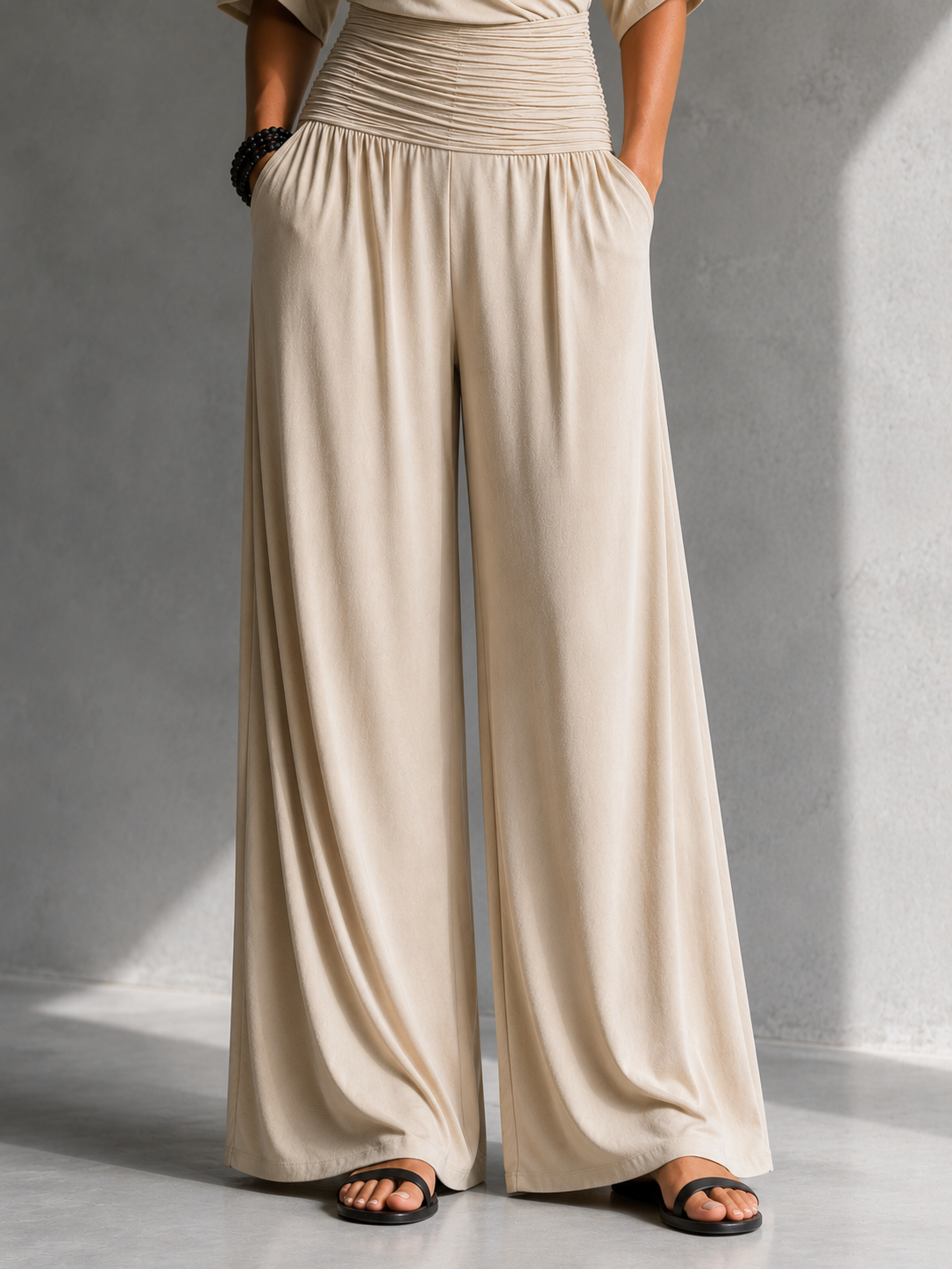 Victoria | Wrap-Front Wide-Leg Jumpsuit
