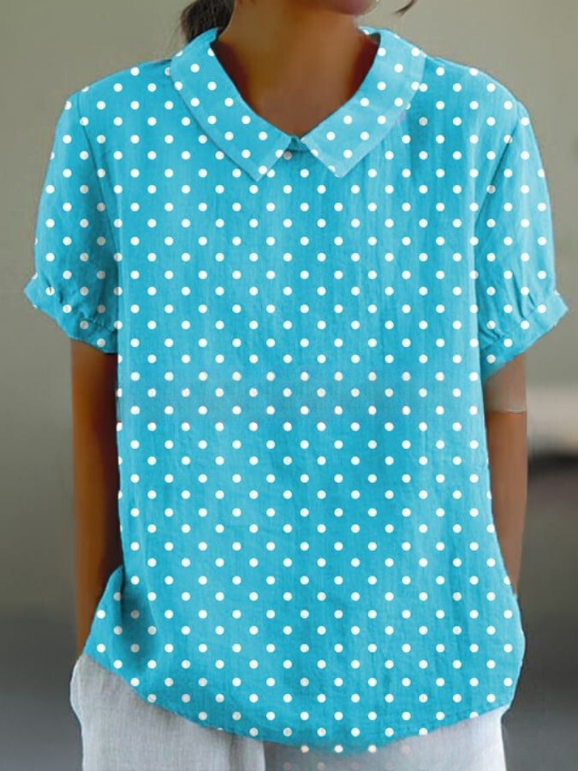 Elegant Floral Short Sleeve Blouse for Women