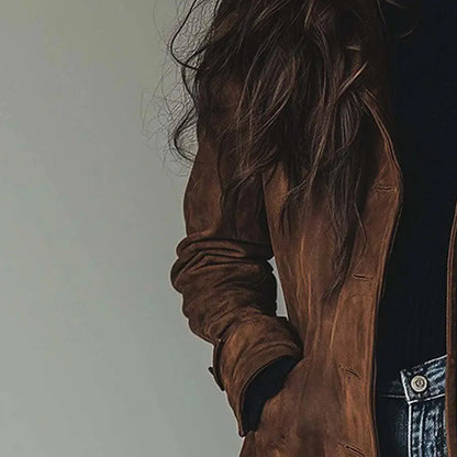 Maude - Long Vegan Suede Jacket