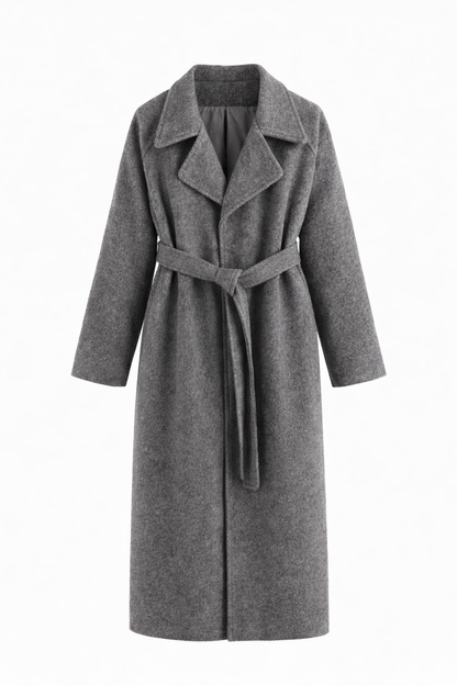 Hayley - Elegant Belted Long Coat