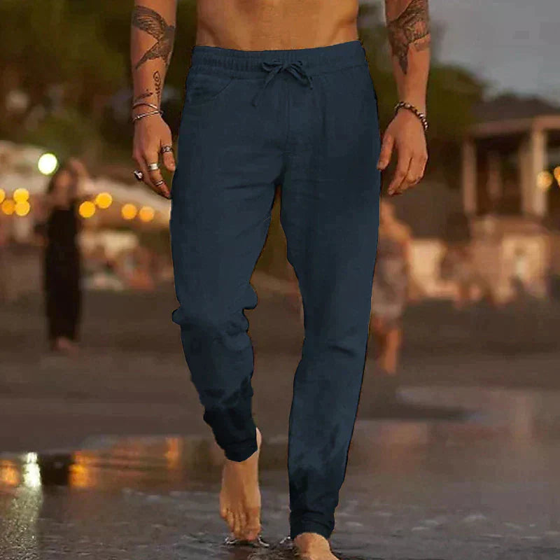Winston - Relaxed Linen Beach Trousers