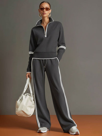 Aaliyah - Wide-Leg Knit Co-ord Set for Effortless Comfort